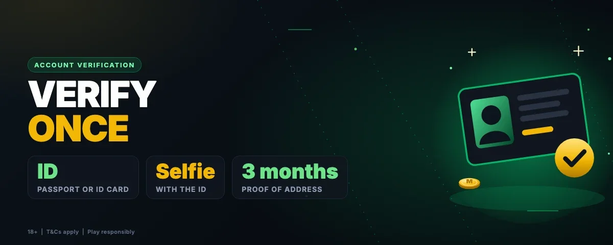 Minebit account verification: ID, selfie and proof of address